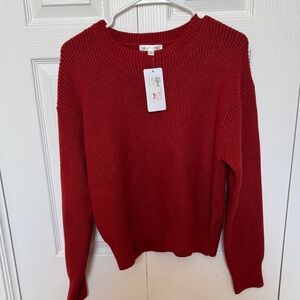 Evereve Beautiful Red Crew Neck Sweater